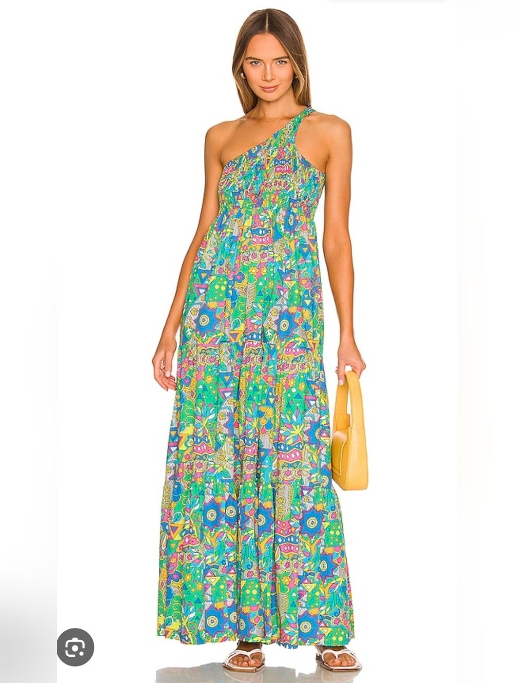 EUC S/W/F + REVOLVE Centered One Shoulder Maxi Dress Stevie w Pockets Medium